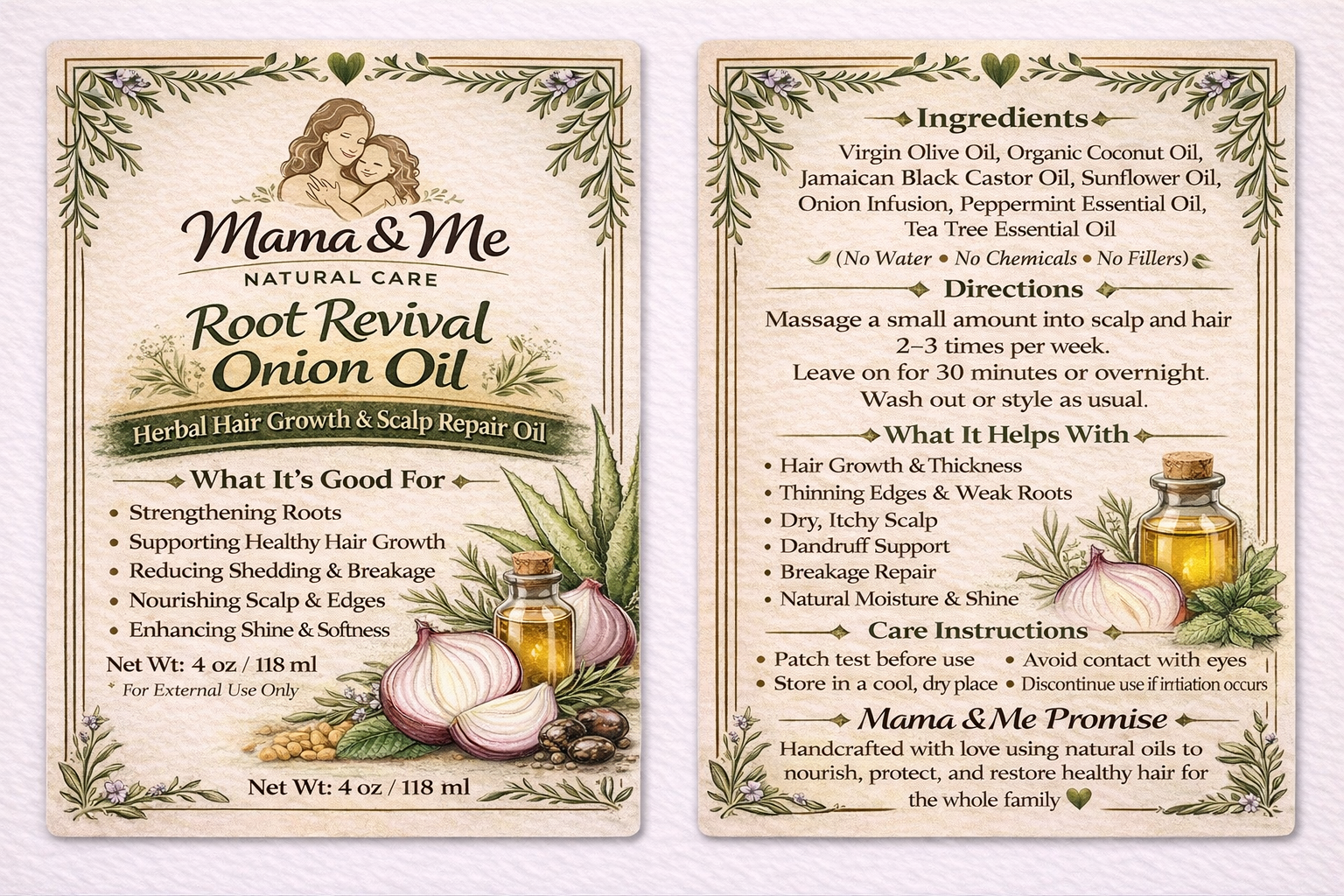 Mama and me natural care -🌿 Root Revival Onion Hair Oil 🌿