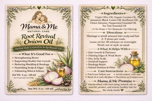 Mama and me natural care -🌿 Root Revival Onion Hair Oil 🌿