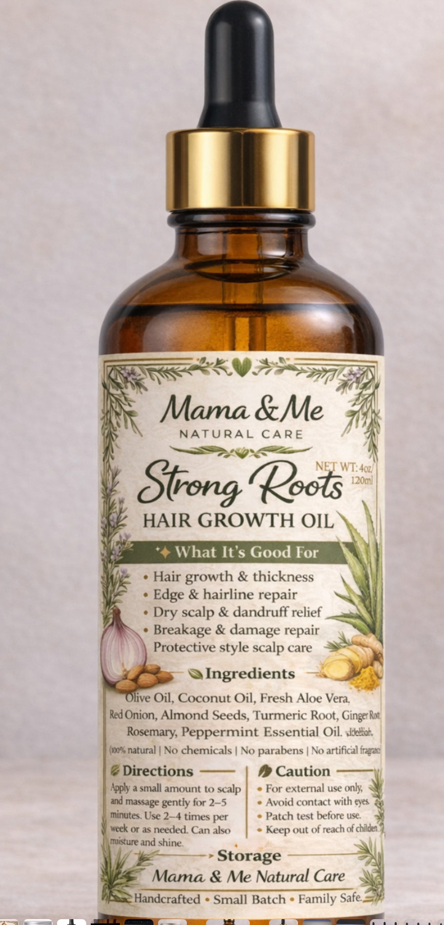 Mama & Me NATURAL CARE -Strong Root HAIR GROWTH OIL
